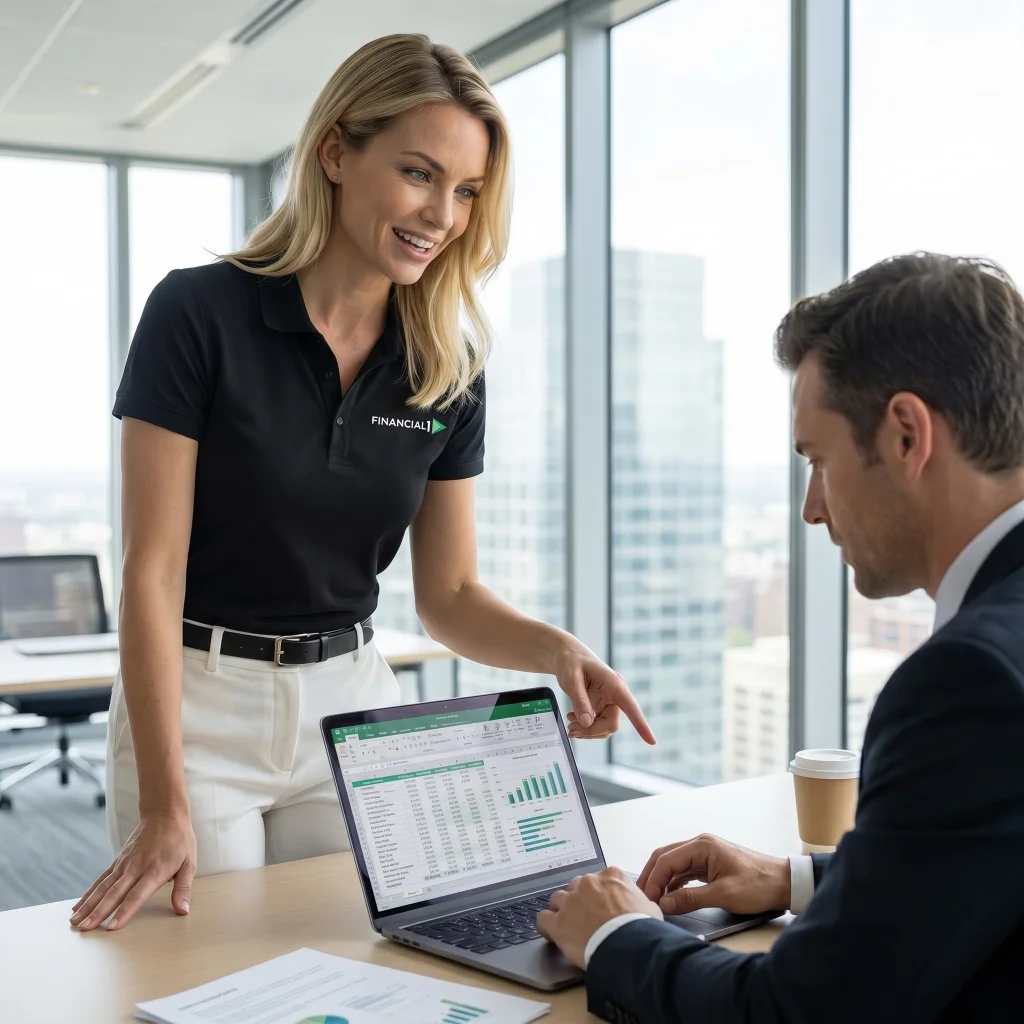 a woman assists with technology